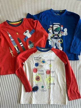 Mini Boden Boys' Space Long-Sleeve Tee Bundle